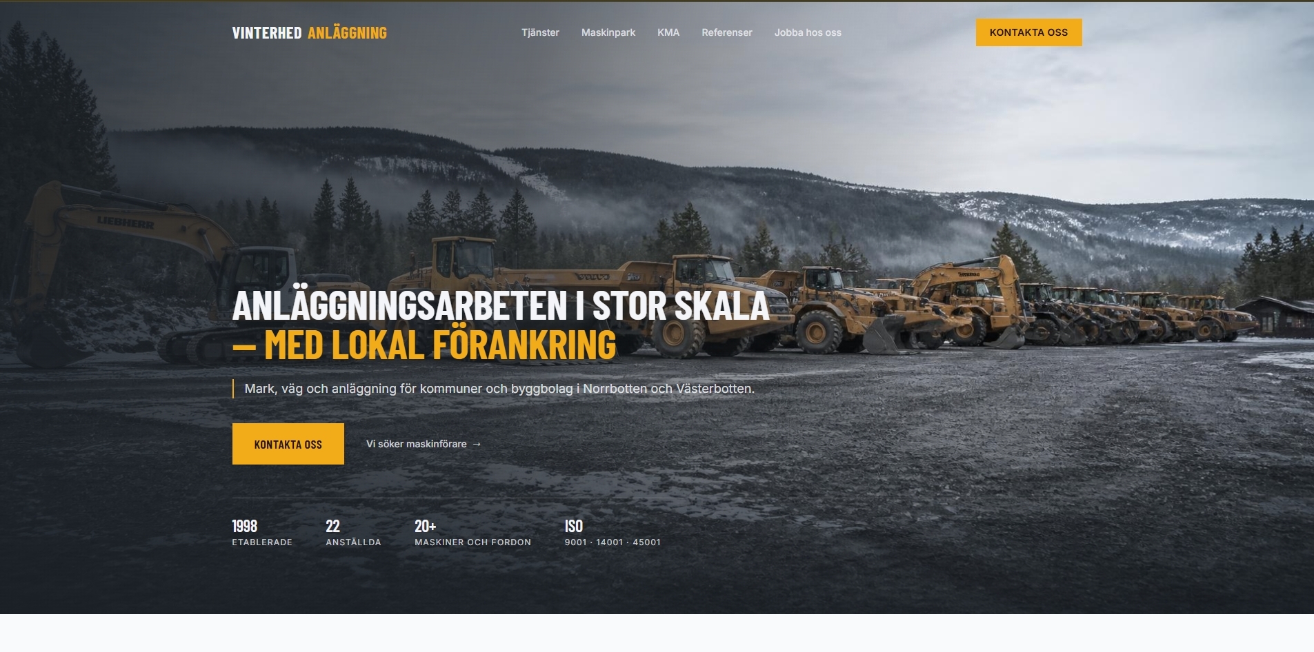 Hemsidan för Vinterhed Anläggning
